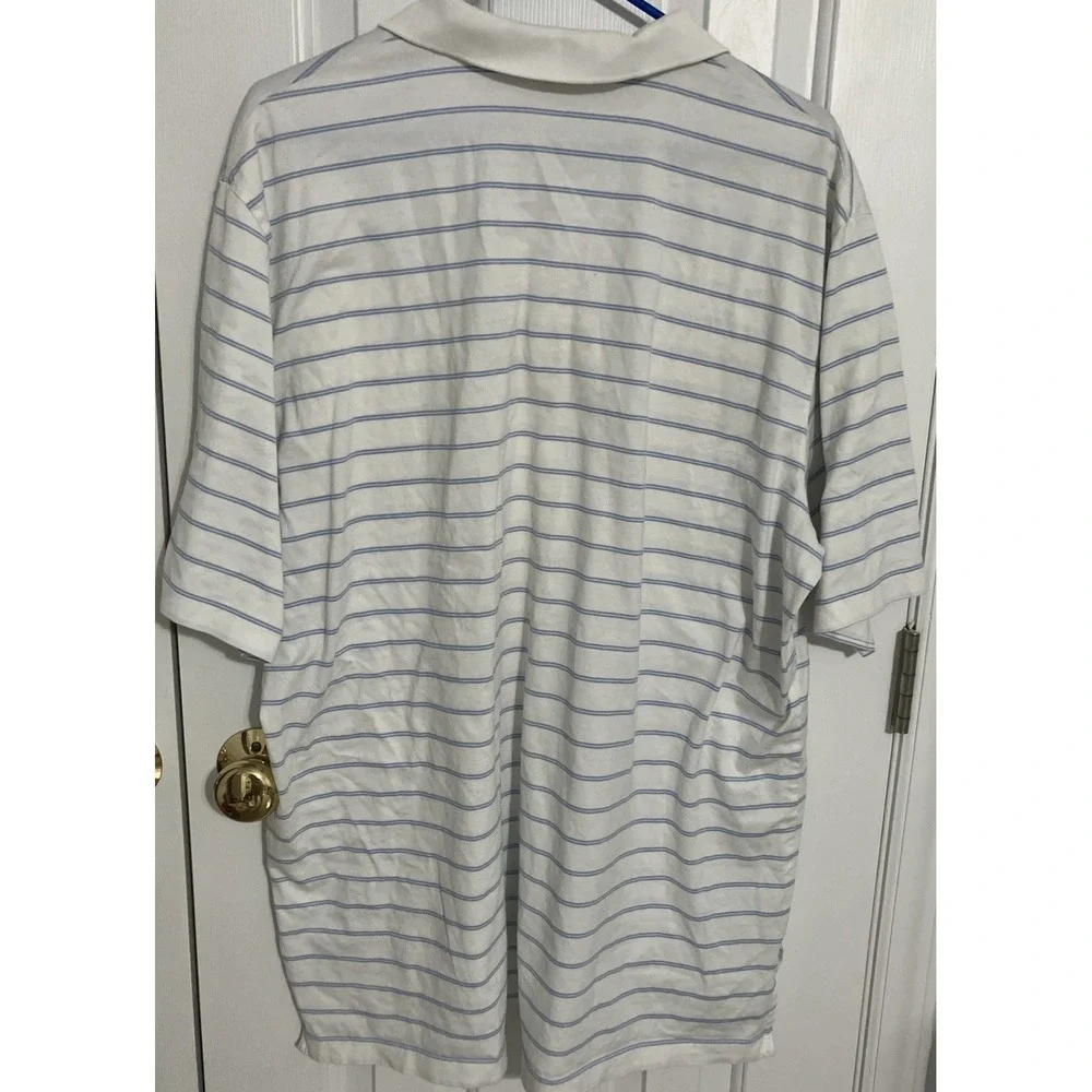 Polo Ralph Lauren Polo Shirt Pima Soft Touch Blue White Striped Pony XL